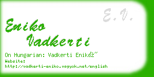 eniko vadkerti business card